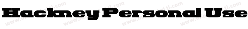 Hackney Personal Use字体转换